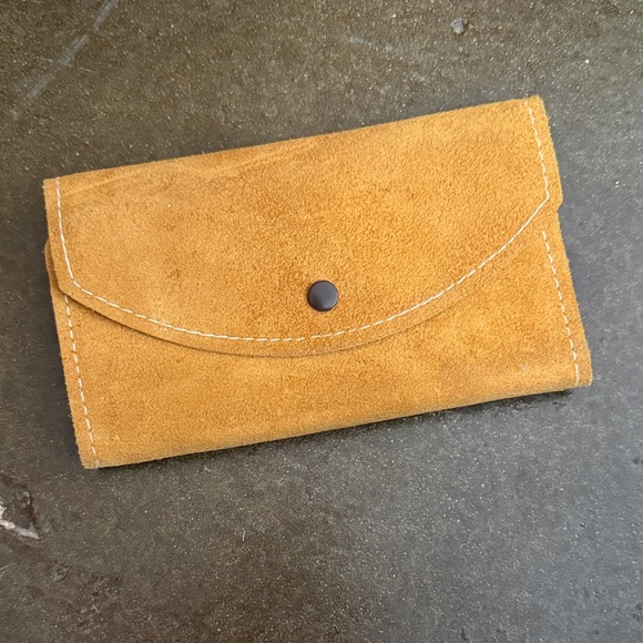 Suede Tan Wallet - Picture 1 of 6